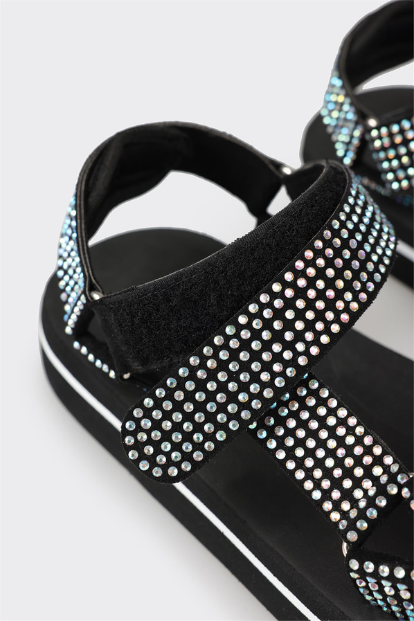 Siyah kadın sandalet - Elle Shoes