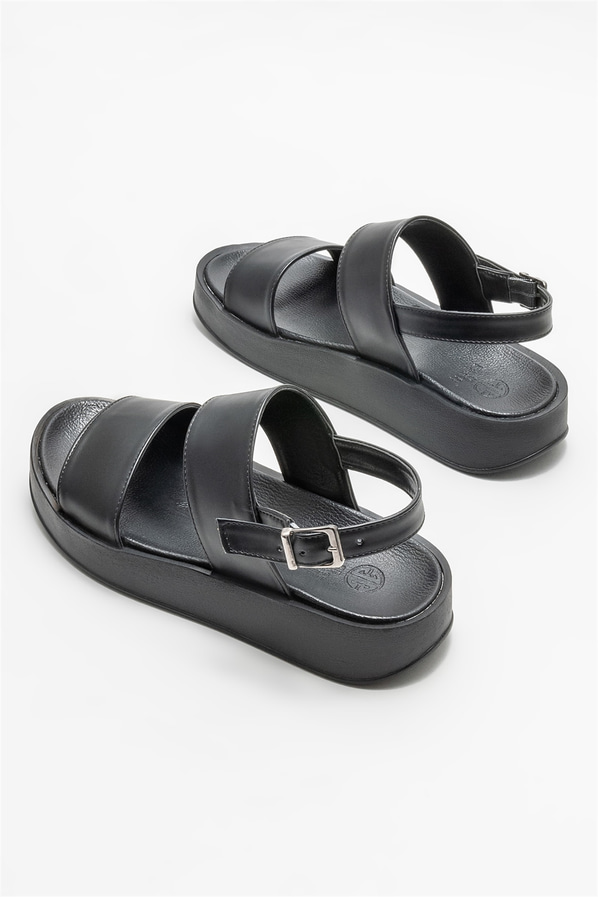 Siyah kadın sandalet - Elle Shoes