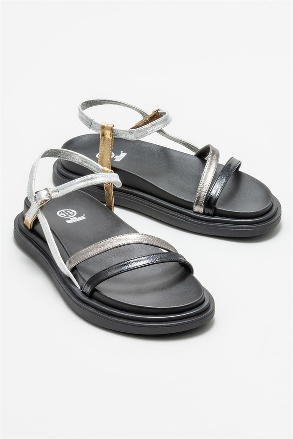 Siyah kadın sandalet - Elle Shoes