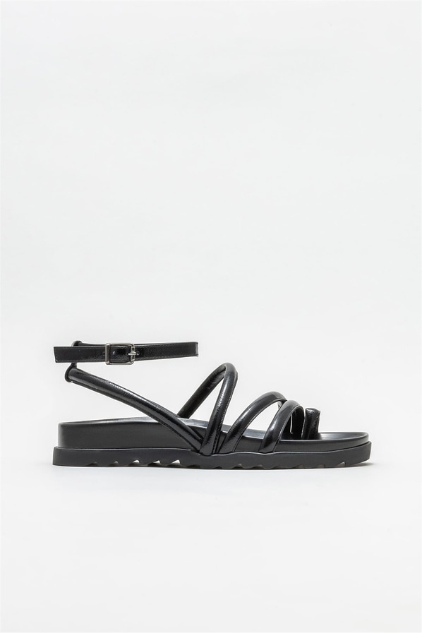 Siyah kadın sandalet - Elle Shoes