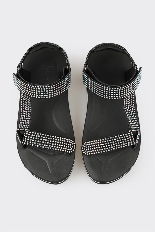 Siyah kadın sandalet - Elle Shoes
