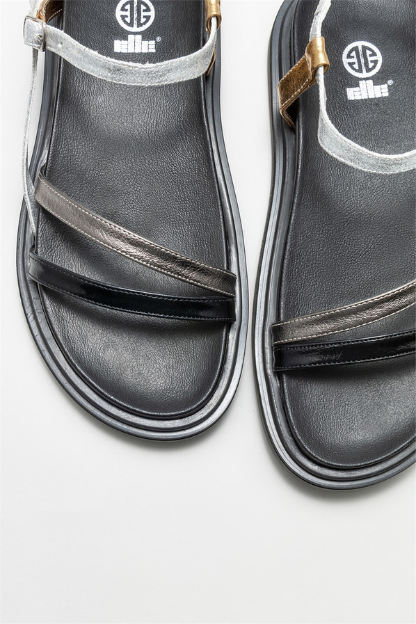 Siyah kadın sandalet - Elle Shoes