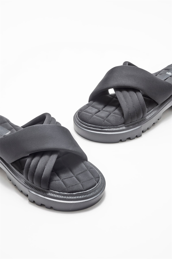 Siyah kadın düz terlik - Elle Shoes