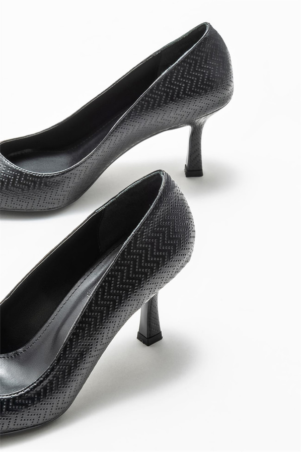 Siyah kadın stiletto - Elle Shoes