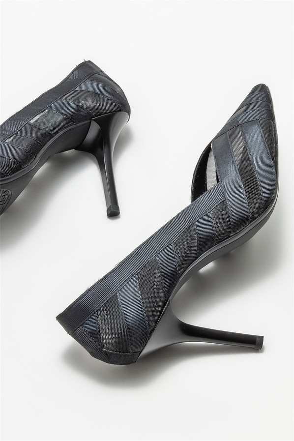 Siyah kadın stiletto - Elle Shoes