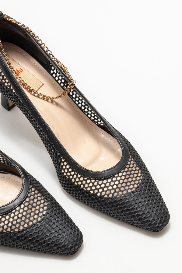 Siyah kadın stiletto - Elle Shoes