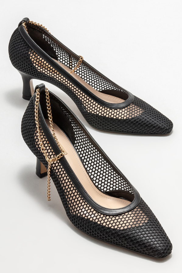 Siyah kadın stiletto - Elle Shoes
