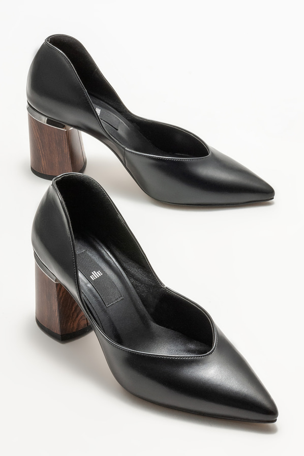 Siyah kadın stiletto - Elle Shoes