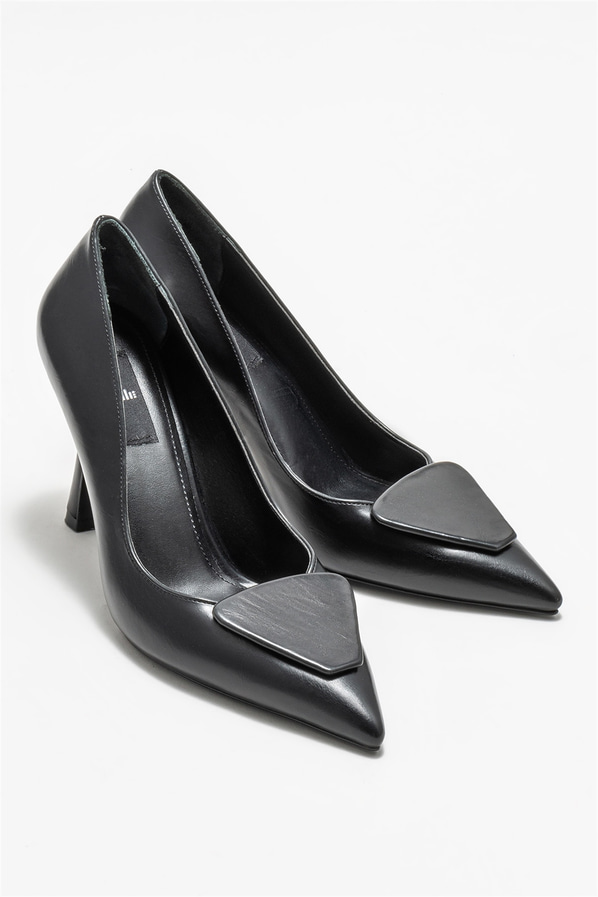 Siyah kadın stiletto - Elle Shoes