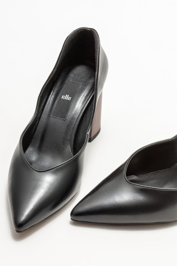 Siyah kadın stiletto - Elle Shoes