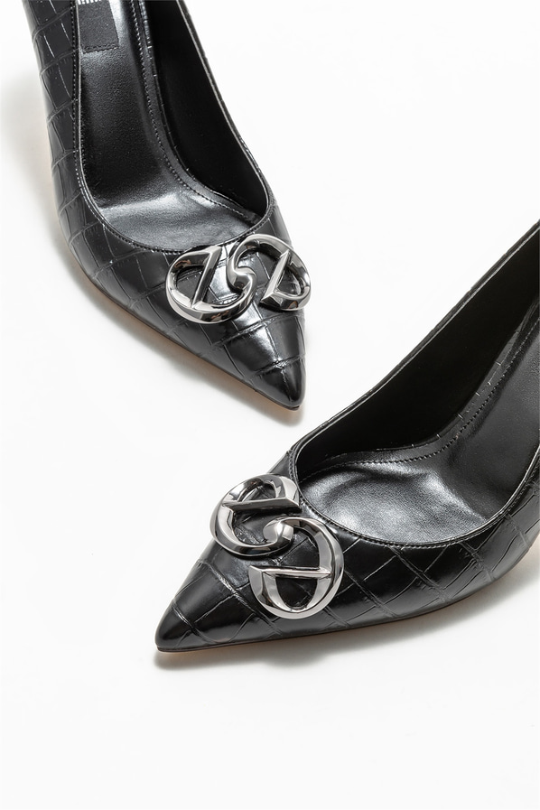 Siyah kadın stiletto - Elle Shoes