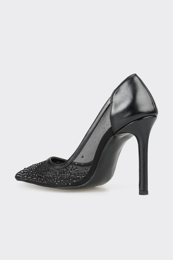 Siyah kadın stiletto - Elle Shoes
