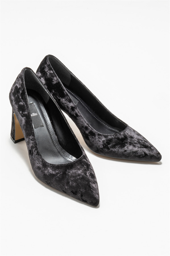 Siyah kadın stiletto - Elle Shoes