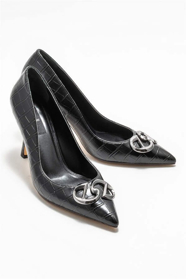 Siyah kadın stiletto - Elle Shoes