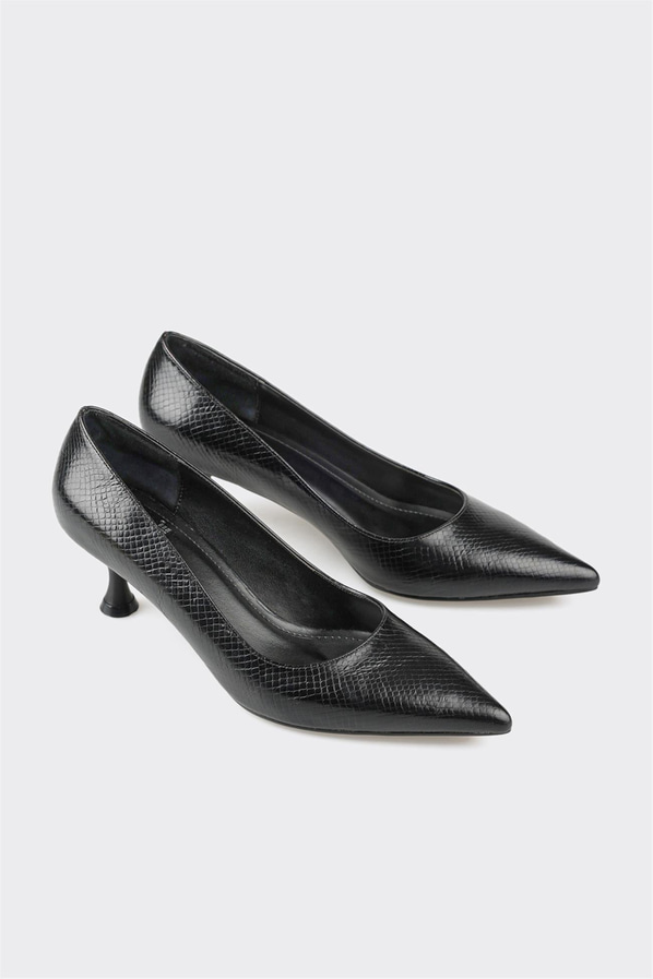Siyah kadın stiletto - Elle Shoes