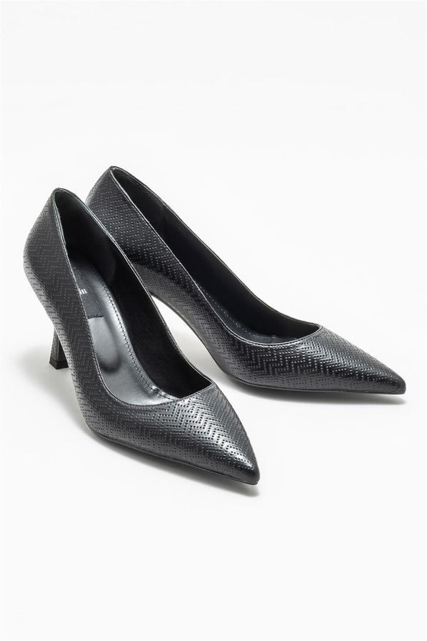 Siyah kadın stiletto - Elle Shoes