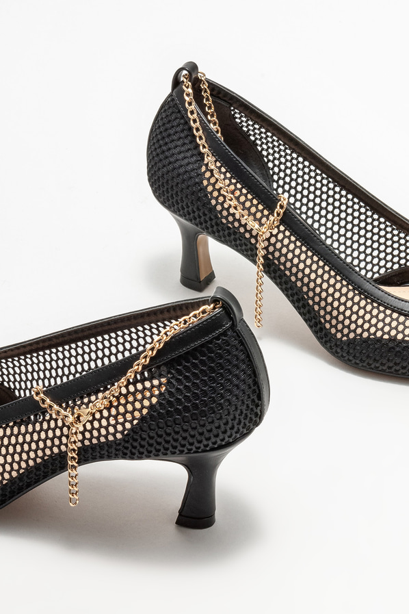 Siyah kadın stiletto - Elle Shoes