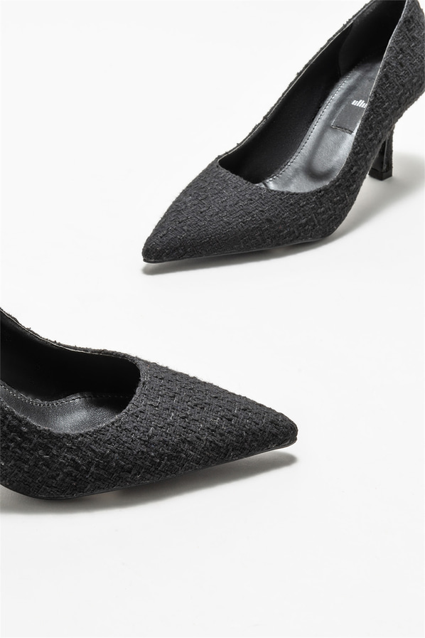 Siyah kadın stiletto - Elle Shoes