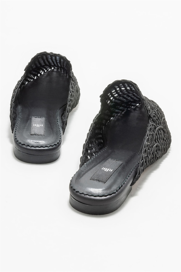 Siyah kadın düz terlik - Elle Shoes
