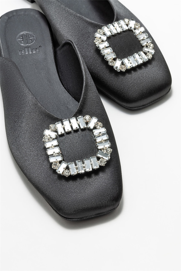 Siyah kadın düz terlik - Elle Shoes