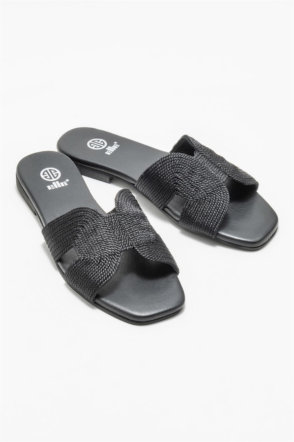 Siyah kadın terlik - Elle Shoes
