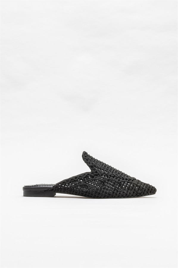 Siyah kadın düz terlik - Elle Shoes
