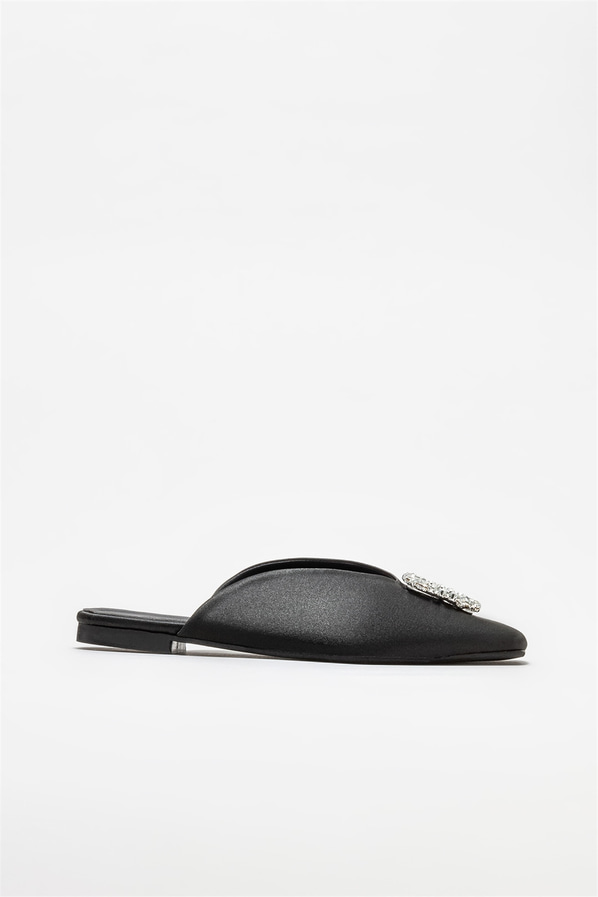 Siyah kadın düz terlik - Elle Shoes