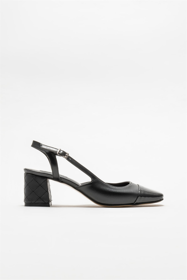 Siyah topuklu kadın ayakkabı - Elle Shoes