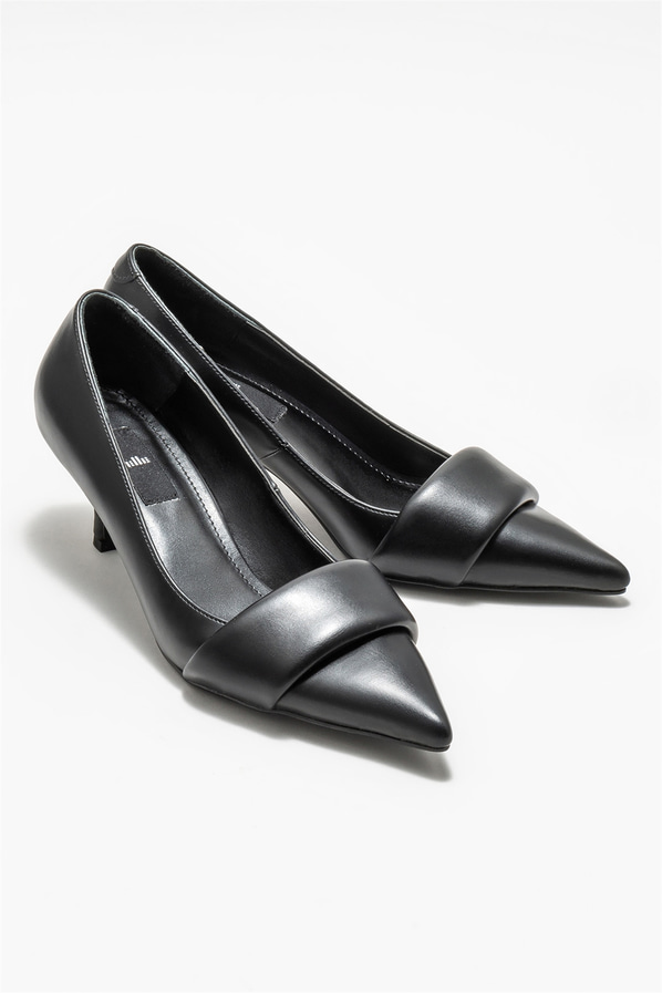 Siyah topuklu kadın stiletto - Elle Shoes