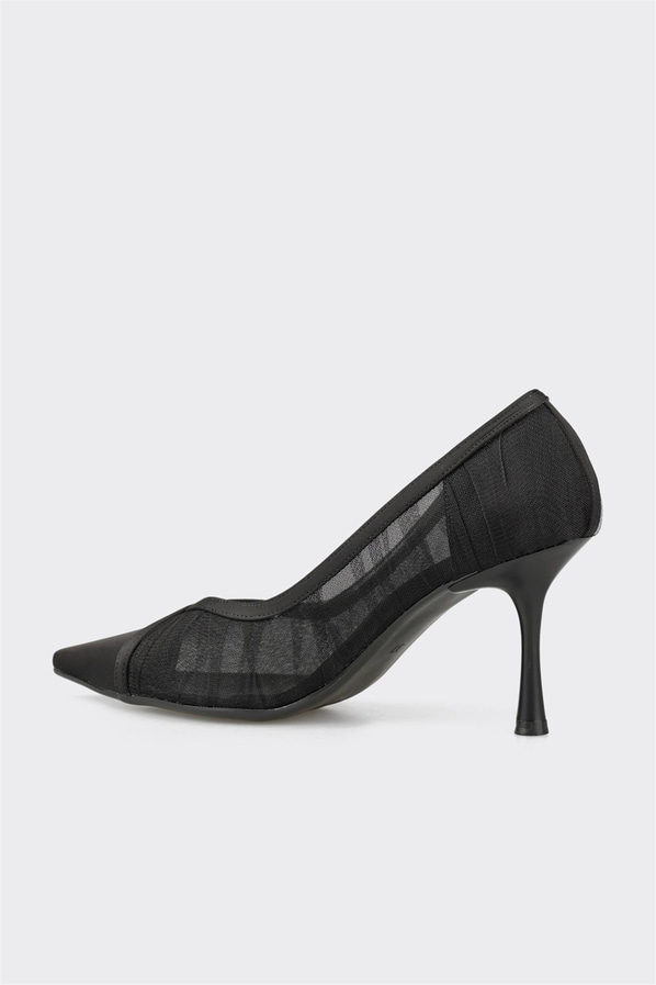 Siyah topuklu kadın ayakkabı - Elle Shoes