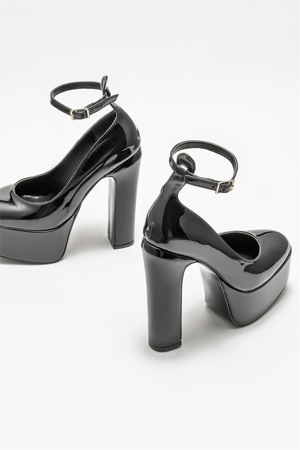 Siyah topuklu kadın ayakkabı - Elle Shoes