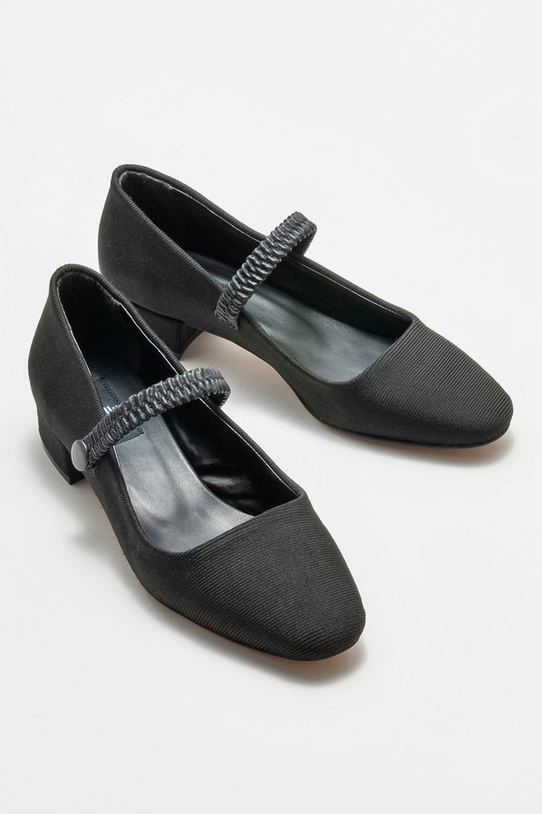 Siyah topuklu kadın ayakkabı - Elle Shoes