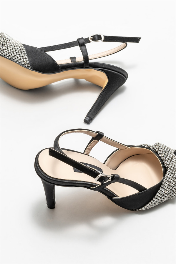 Siyah topuklu kadın ayakkabı - Elle Shoes