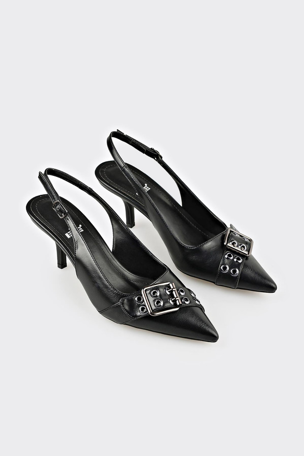 Siyah topuklu kadın ayakkabı - Elle Shoes