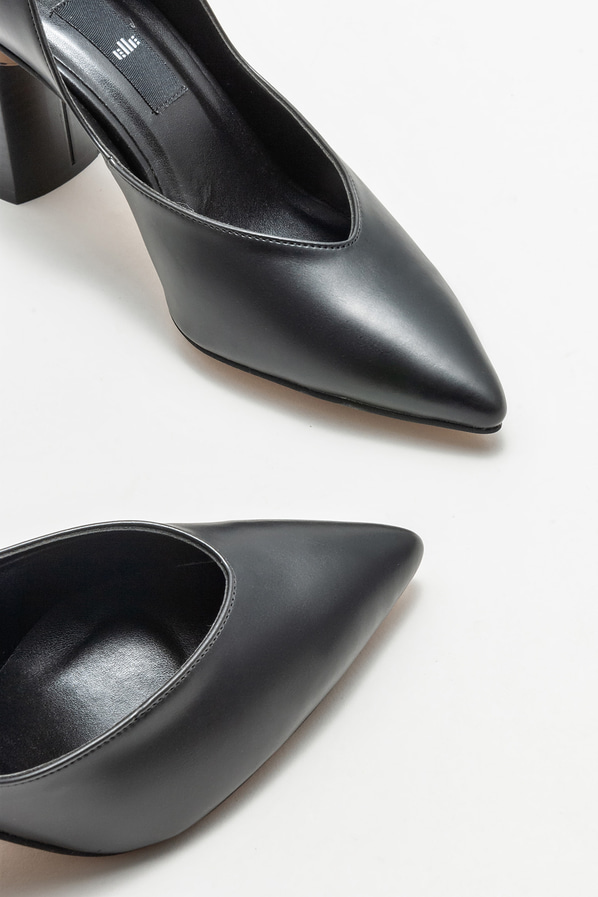 Siyah topuklu kadın ayakkabı - Elle Shoes