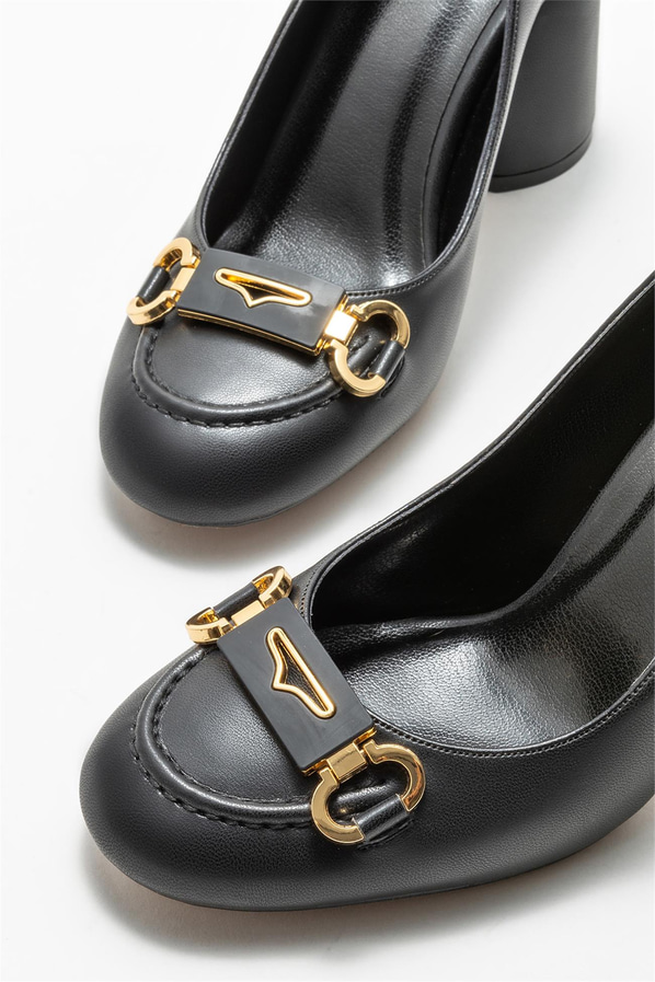 Siyah topuklu kadın ayakkabı - Elle Shoes