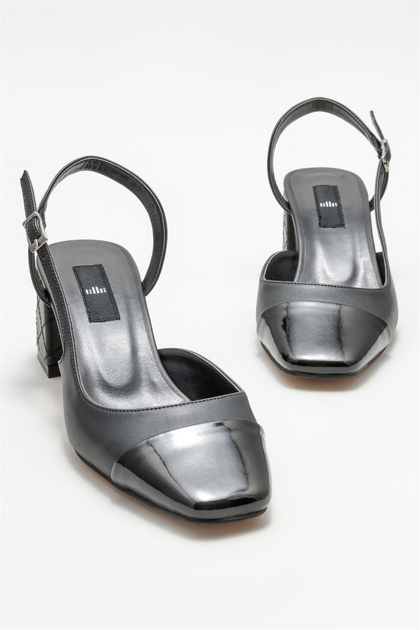 Siyah topuklu kadın ayakkabı - Elle Shoes