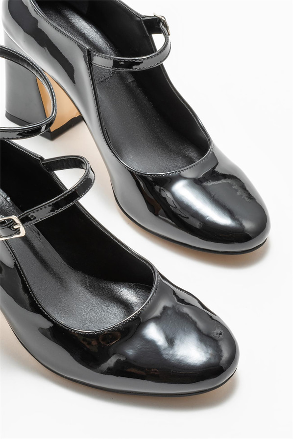 Siyah topuklu kadın ayakkabı - Elle Shoes
