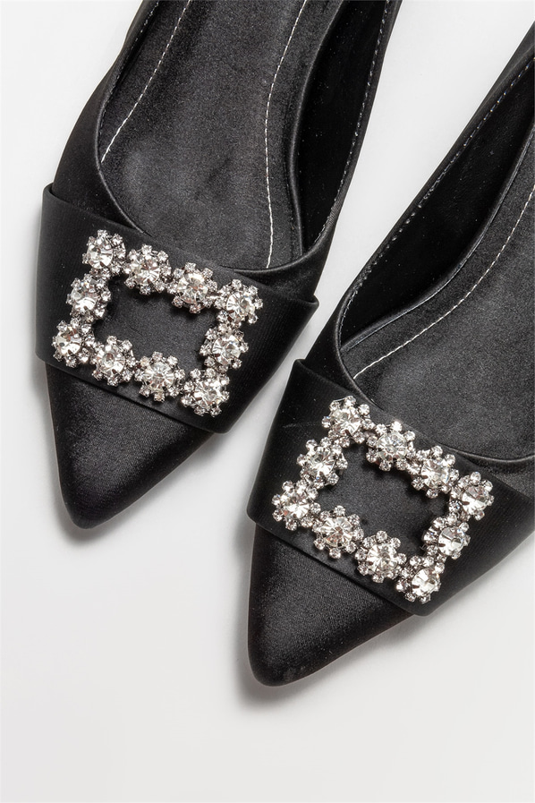 Siyah topuklu kadın ayakkabı - Elle Shoes