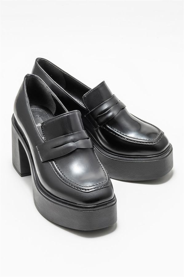 Siyah topuklu kadın ayakkabı - Elle Shoes
