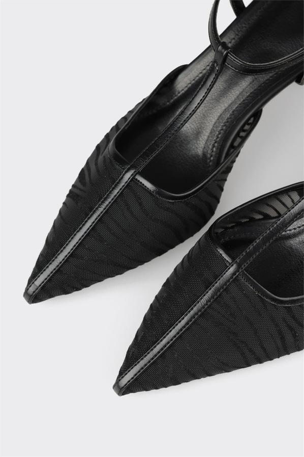 Siyah topuklu kadın ayakkabı - Elle Shoes