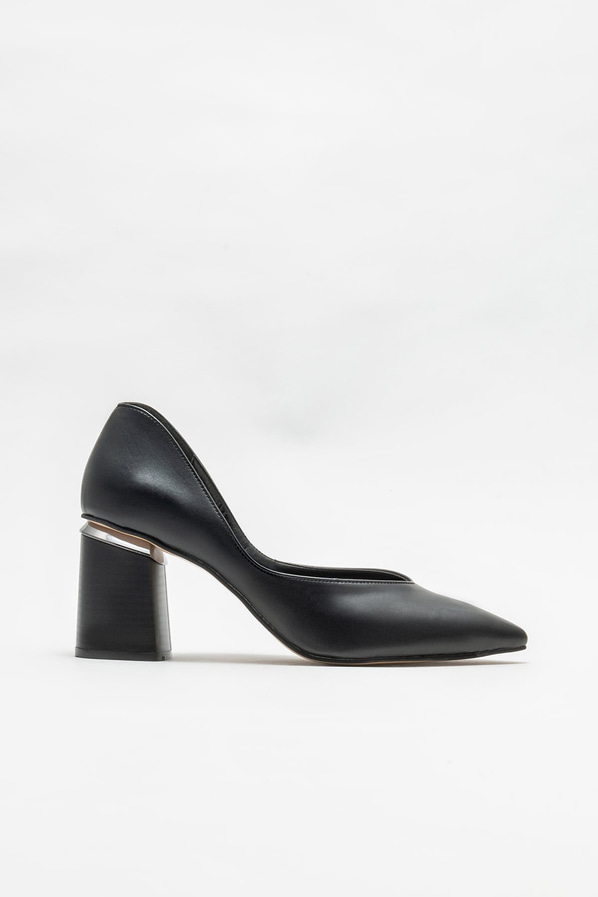 Siyah topuklu kadın ayakkabı - Elle Shoes