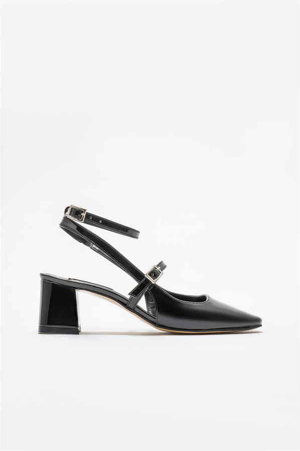 Siyah topuklu kadın ayakkabı - Elle Shoes