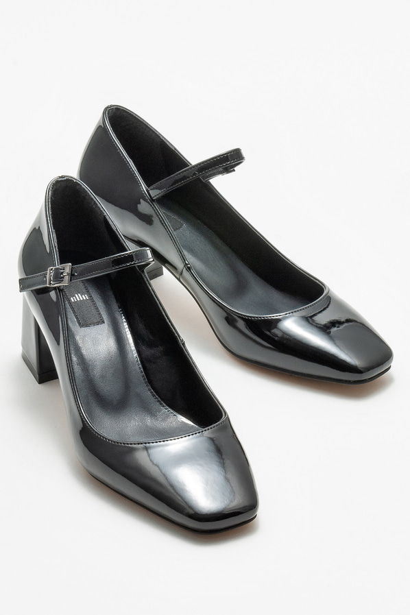 Siyah topuklu kadın ayakkabı - Elle Shoes