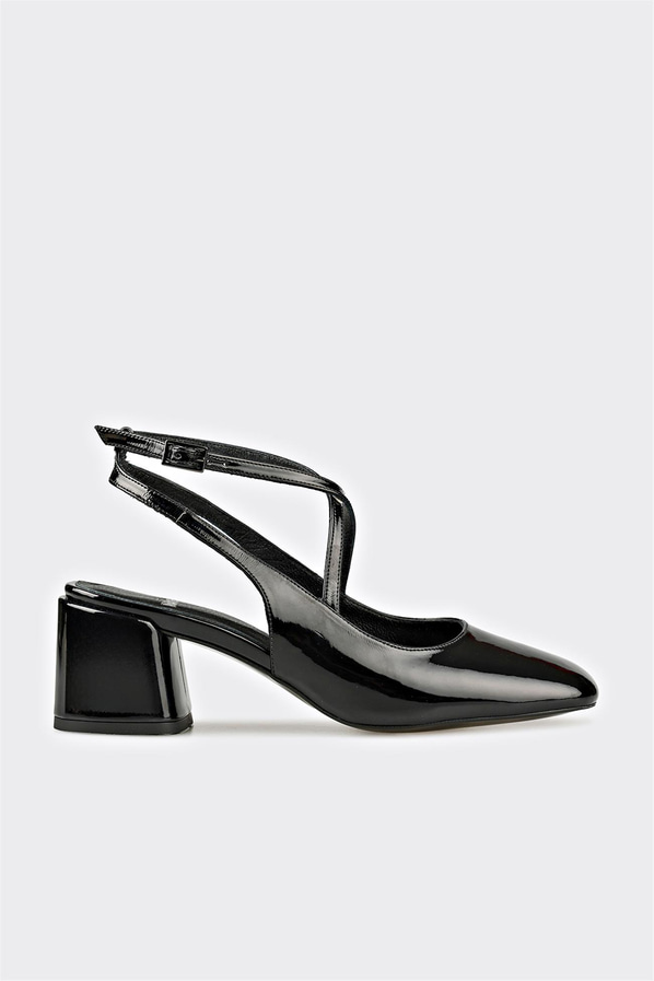 Siyah topuklu kadın ayakkabı - Elle Shoes