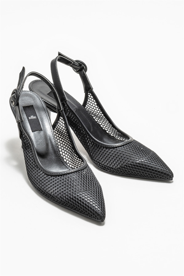Siyah topuklu kadın ayakkabı - Elle Shoes