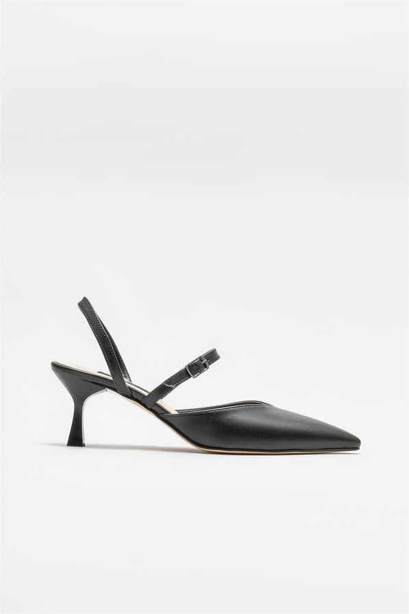 Siyah topuklu kadın ayakkabı - Elle Shoes