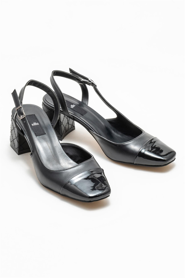 Siyah topuklu kadın ayakkabı - Elle Shoes