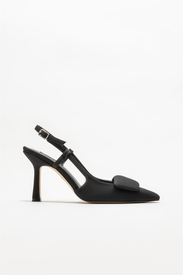 Siyah topuklu kadın ayakkabı - Elle Shoes