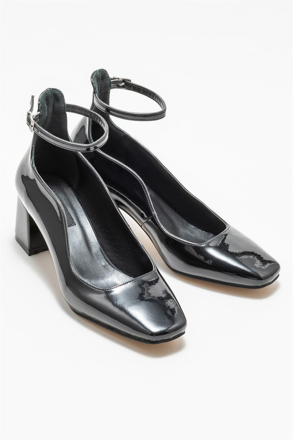 Siyah topuklu kadın ayakkabı - Elle Shoes